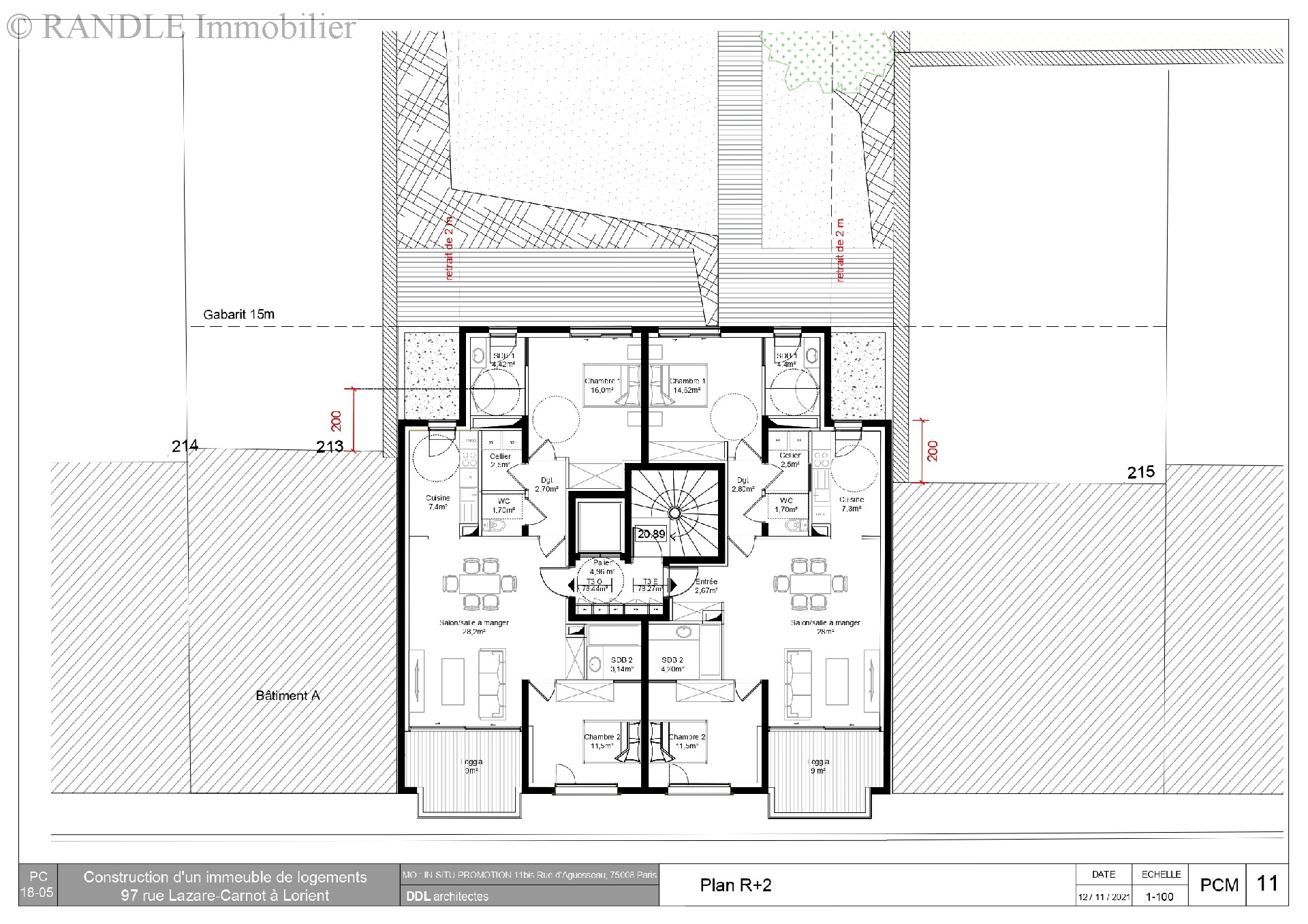 Vente appartement - LORIENT 78 m², 3 pièces