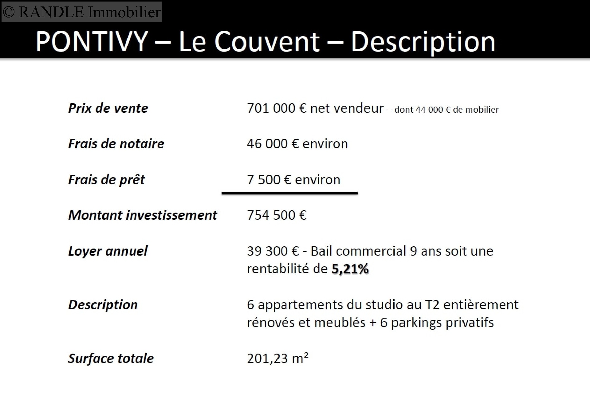 Sell building - PONTIVY 201 m², 12 rooms