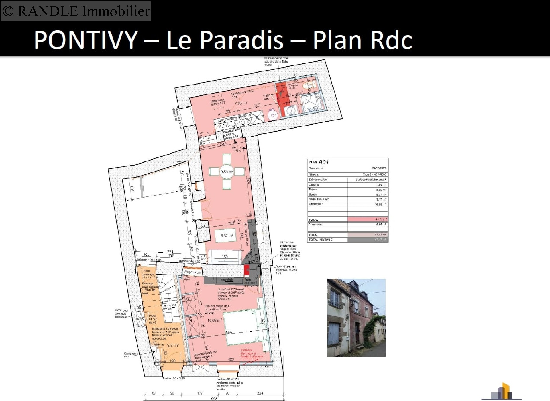 Sell building - PONTIVY 97 m², 6 rooms