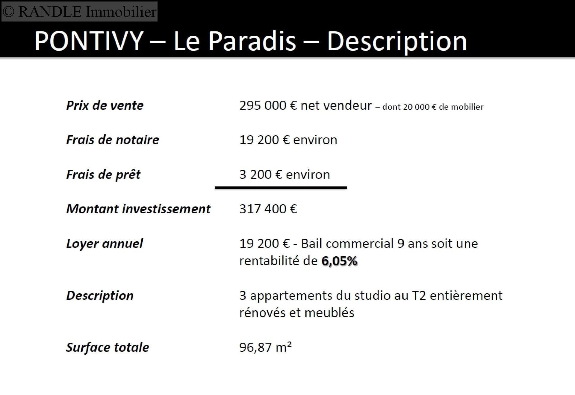Sell building - PONTIVY 97 m², 6 rooms